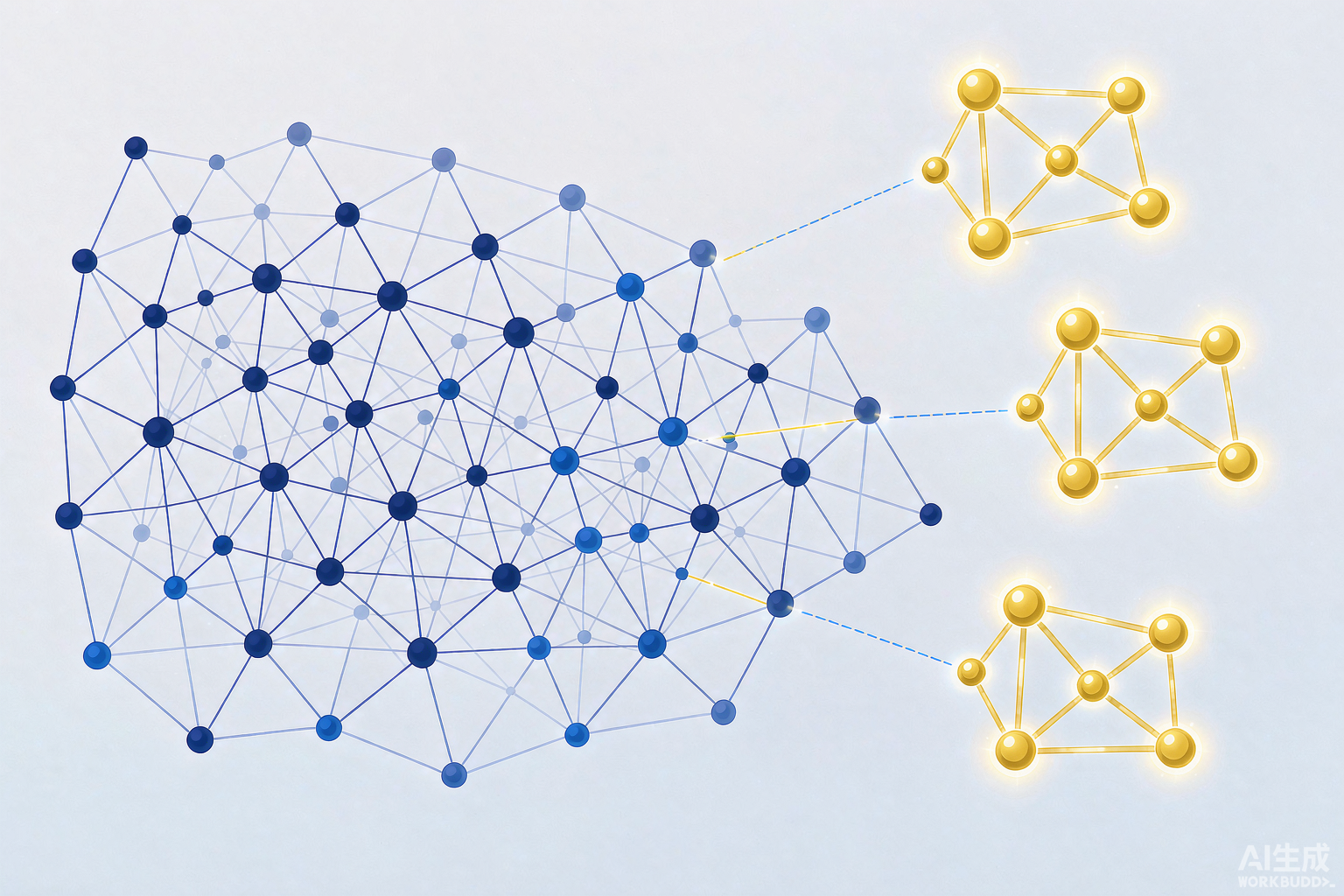 LoRA 低秩适应原理示意图（AI 生成插图）